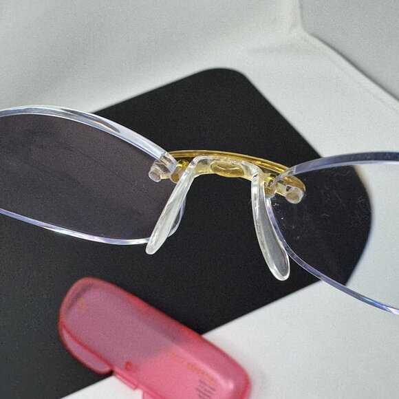 Eyephorics Eyeglasses  Clear Brown Swiss Rimless Frame Only  Read - Picture 7 of 12